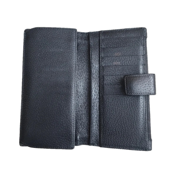 Authentic black canvas GUCCI continental long wallet - Picture 4 of 8